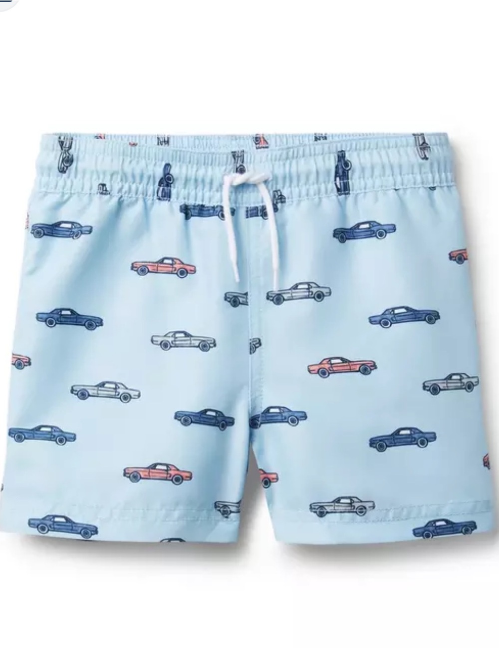 NEW! Janie and Jack Light Blue Car Print Swim Trunks $39